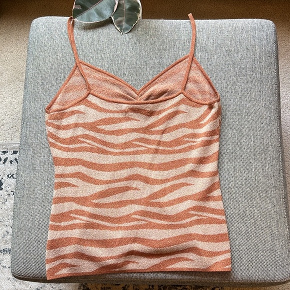 ✨ Anthropologie Cora Striped
Animal Print Metallic Spaghetti
Strap top ✨Size: M - Picture 10 of 14